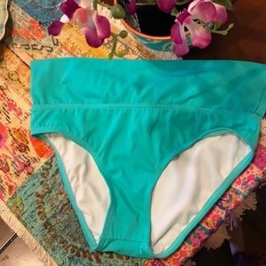 Athena NWT! green banded retro swim pant bottom